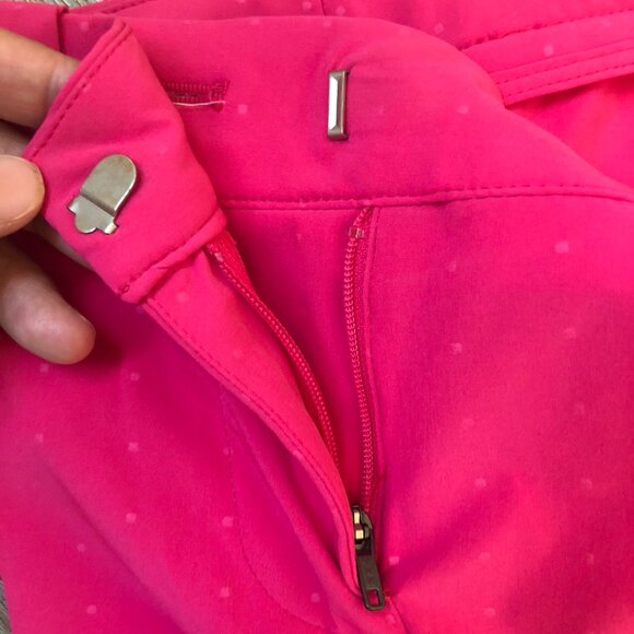 NIKE Golf Tour Performance Dri-Fit Pink Polka Dot Straight Pants Size0 27" - Picture 5 of 7